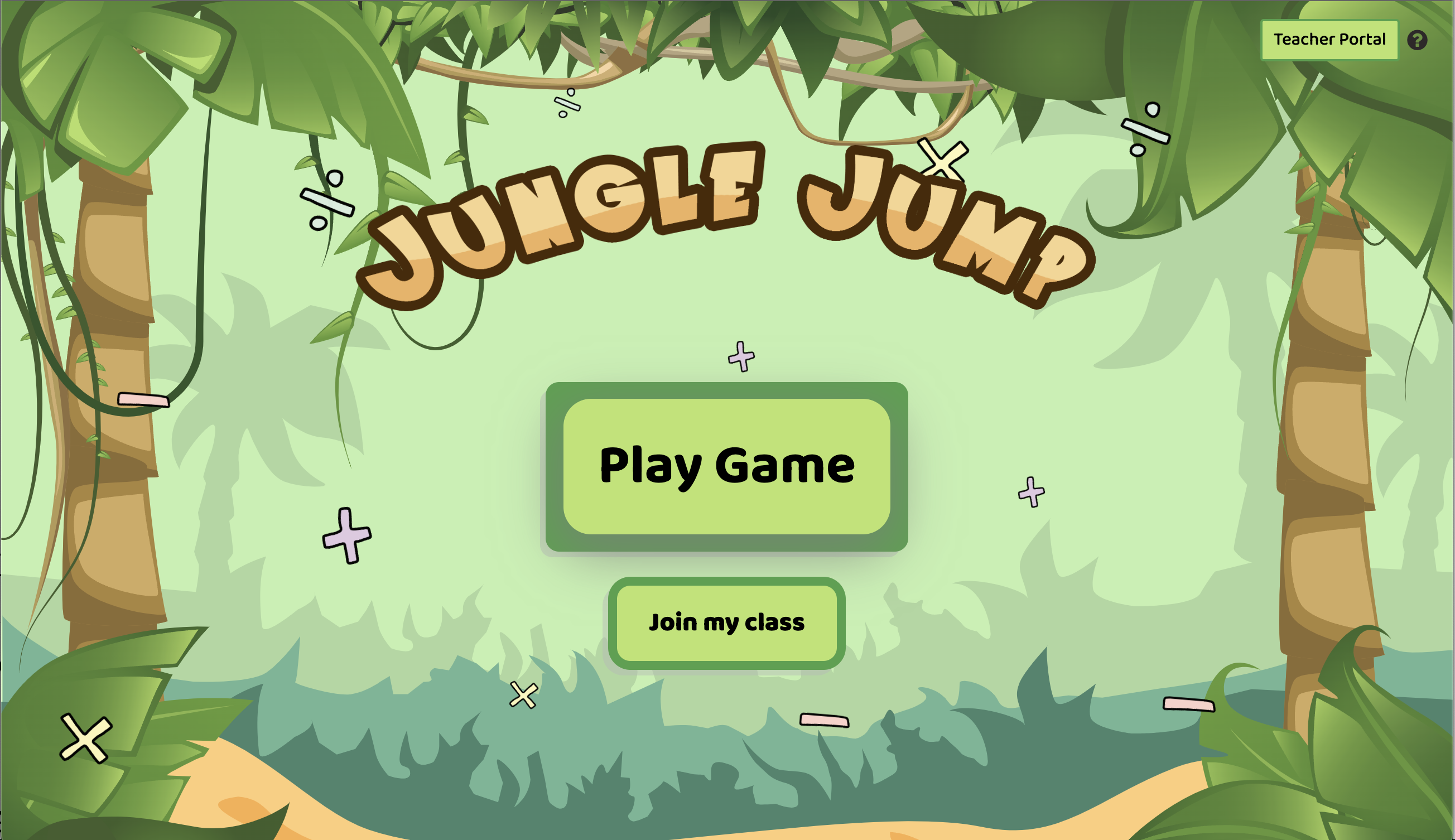 Landing Page for Jungle Genius